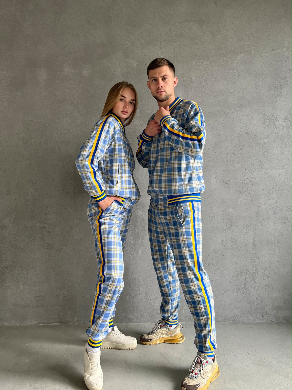 Matching Couple Tracksuit Set | Solidarity with UKRAINE | Support Ukraine Tracksuit | S, M, L, XL, 2XL, 3XL, 4XL, Custom Size