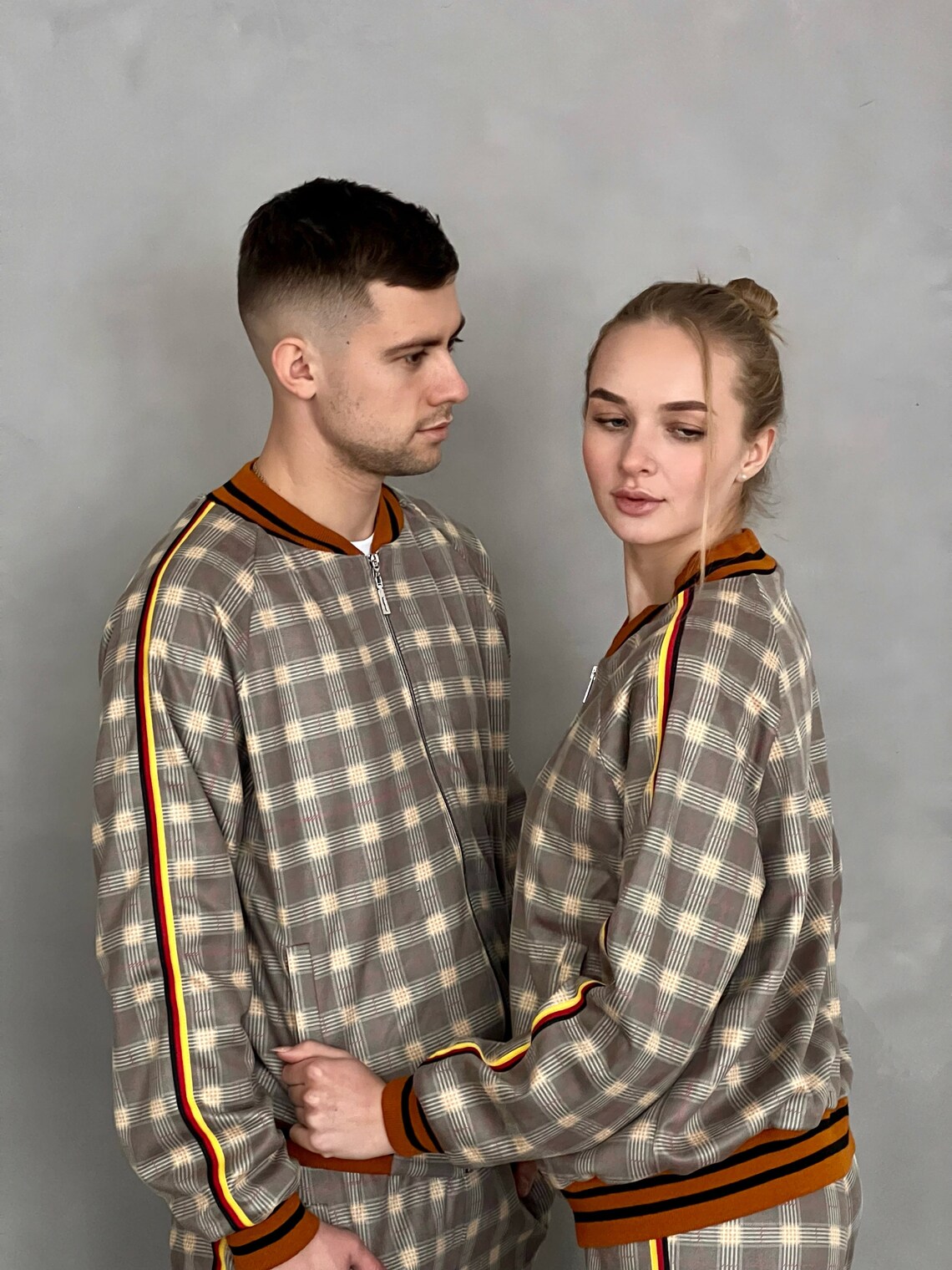 Matching Couple Tartan Tracksuit Set | Couple Tracksuit Set | Gentlemen Tartan | Tartan Tracksuit | S, M, L, XL, 2XL, 3XL, 4XL, Custom Size