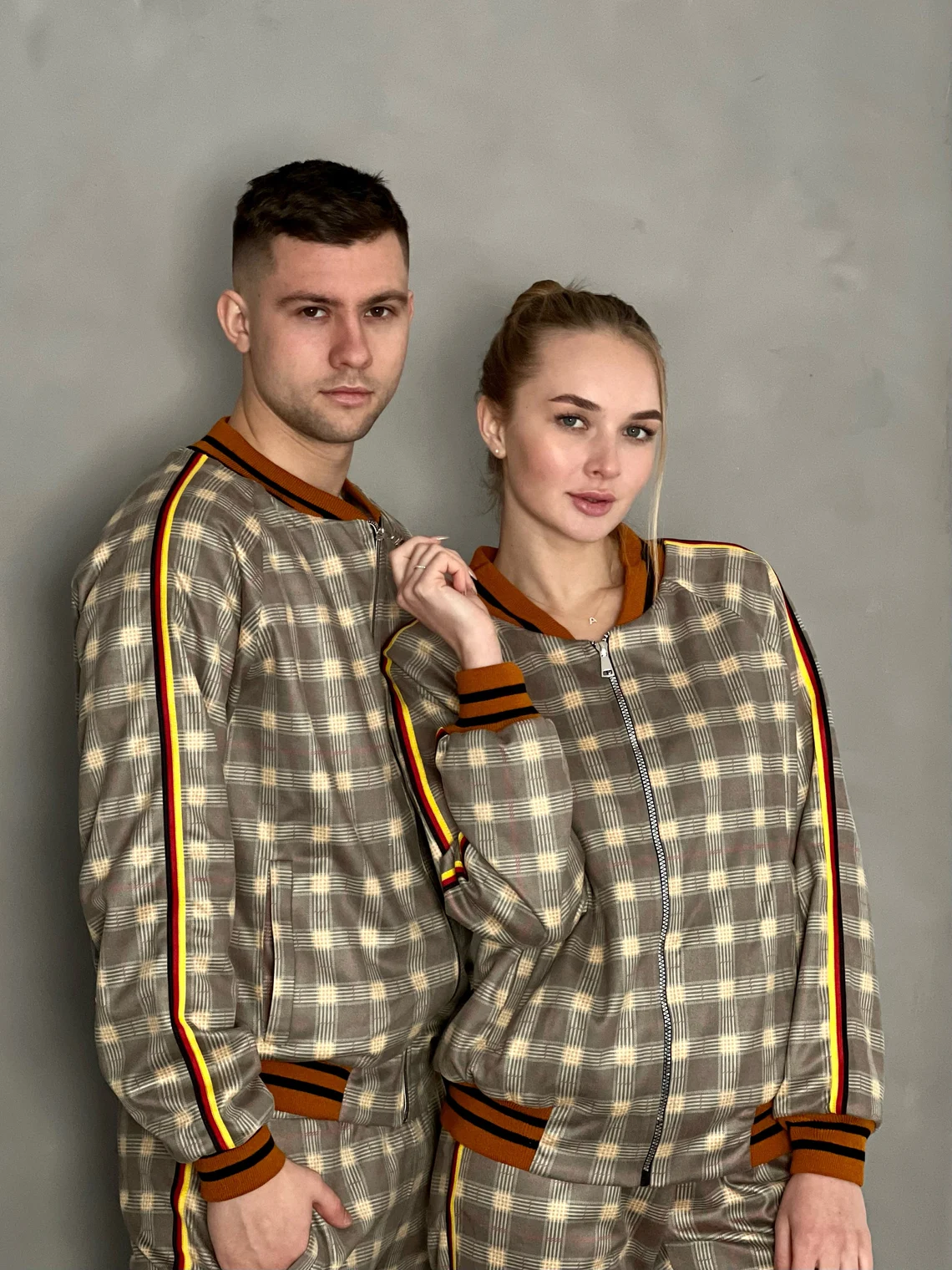 Matching Couple Tartan Tracksuit Set | Couple Tracksuit Set | Gentlemen Tartan | Tartan Tracksuit | S, M, L, XL, 2XL, 3XL, 4XL, Custom Size