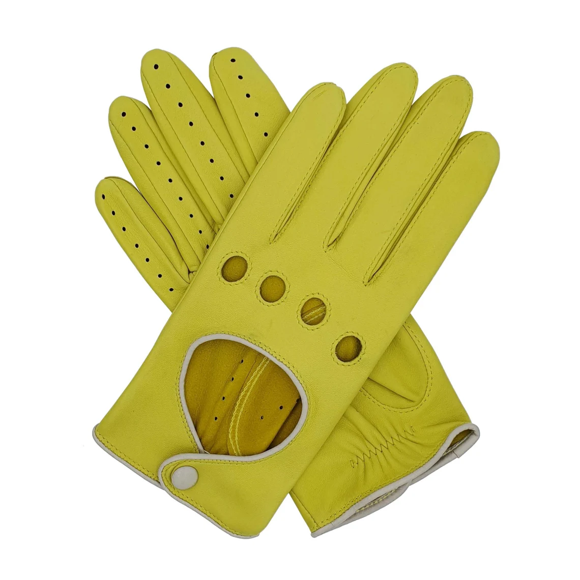 Jules. Women's Contrast Leather Driving Gloves