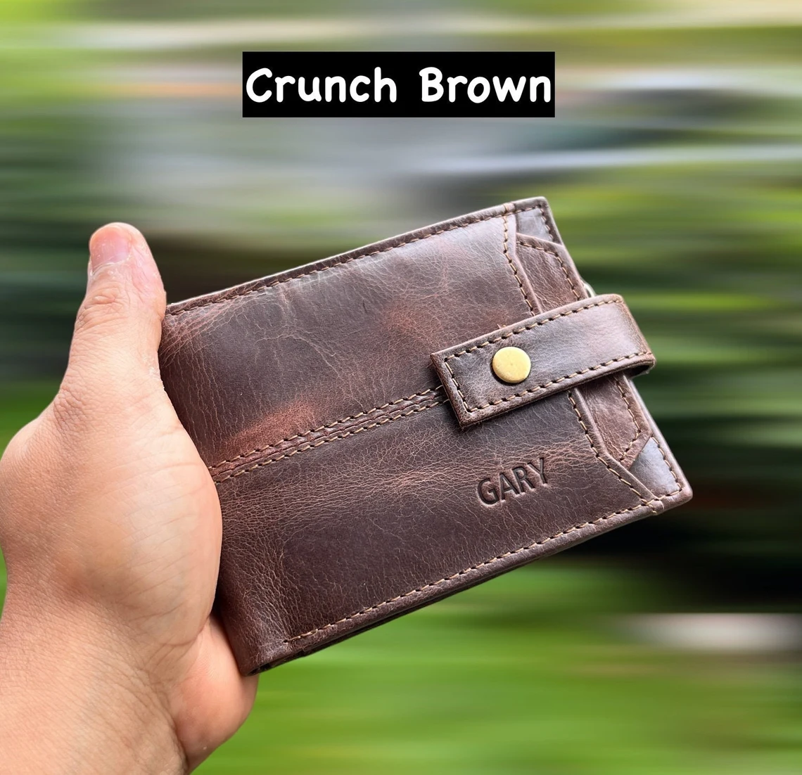 Personalised Leather Wallet, RFID Safe 100% Real Leather Wallet, Hustler Unique Wallet, Christmas, Anniversary, Birthday Gift, Gift For Dad