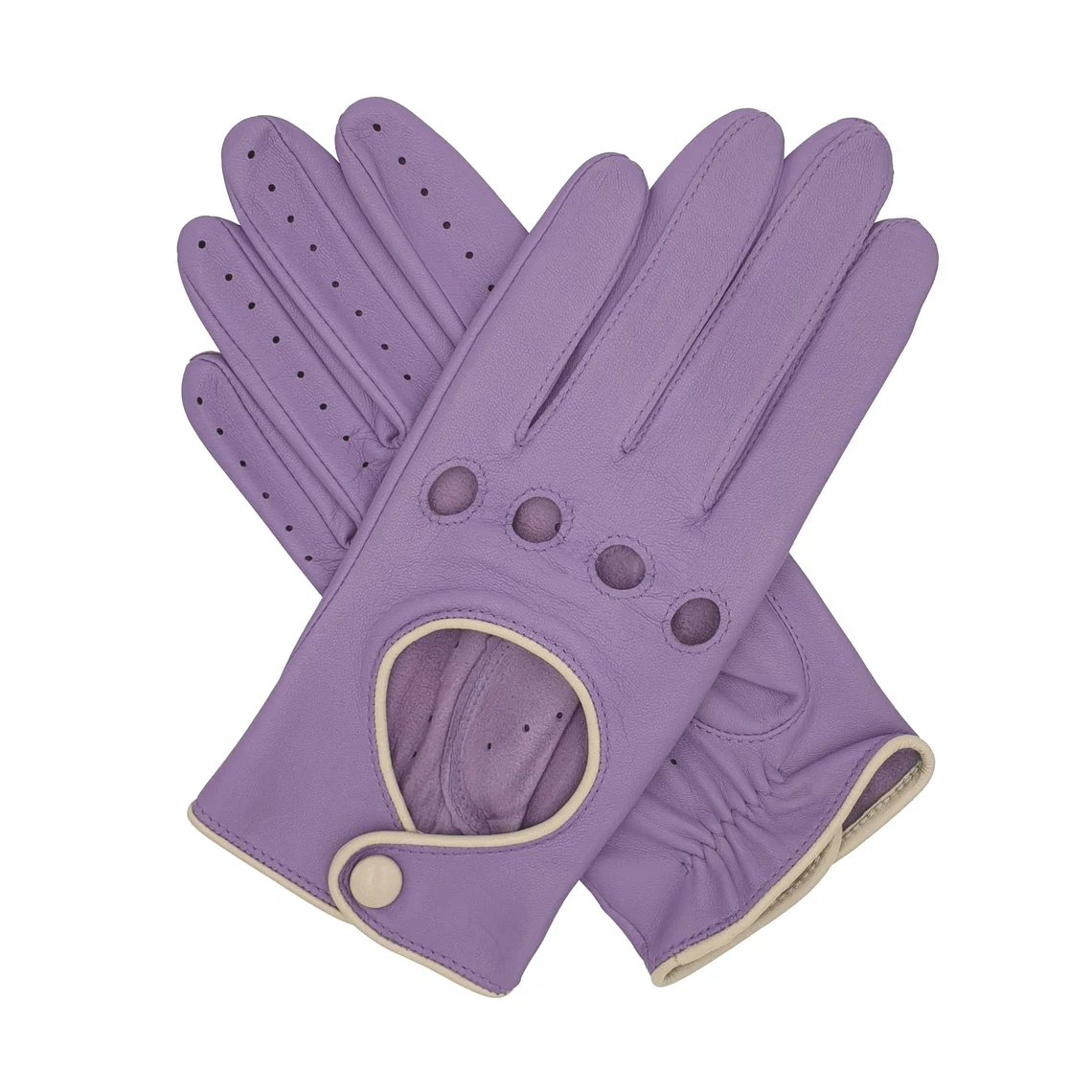 Jules. Women's Contrast Leather Driving Gloves