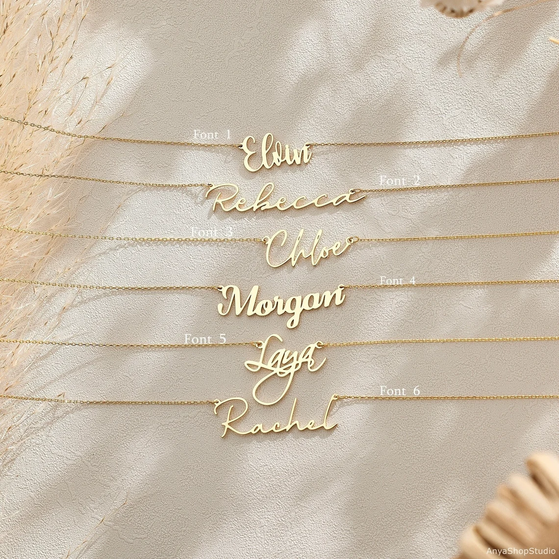 Dainty Name Necklace, Personalized Name Jewelry, Custom Gold Name Necklace, Mothers Necklace, Birthday Gift, Christmas Gift, Gift for Mom