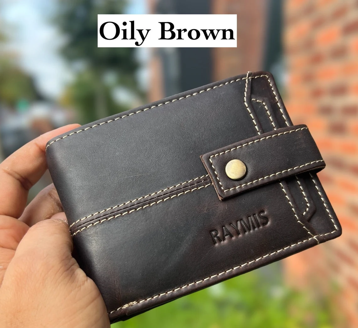 Personalised Leather Wallet, RFID Safe 100% Real Leather Wallet, Hustler Unique Wallet, Christmas, Anniversary, Birthday Gift, Gift For Dad