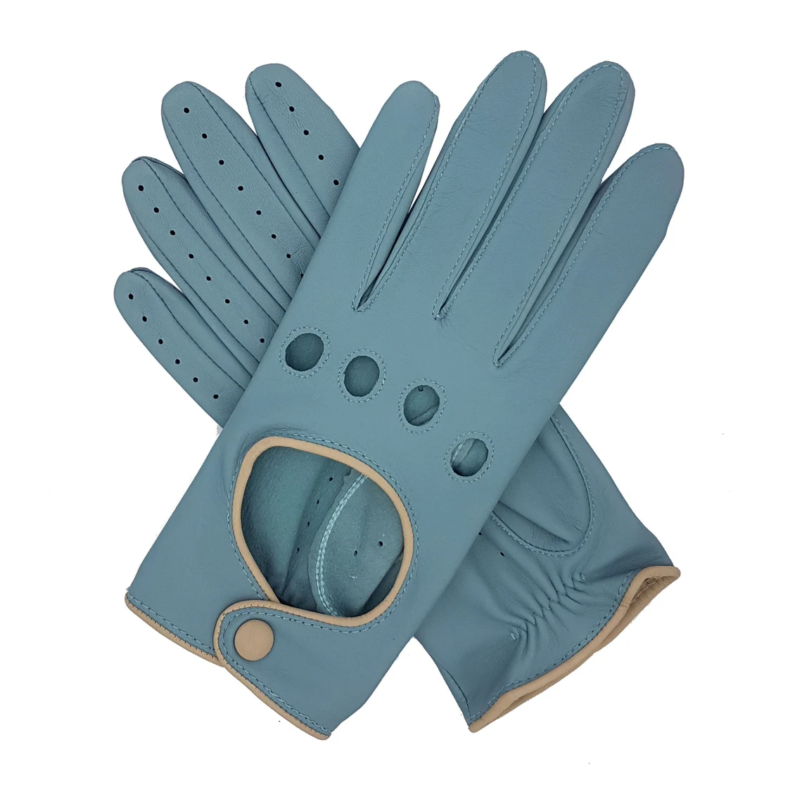 Jules. Women's Contrast Leather Driving Gloves