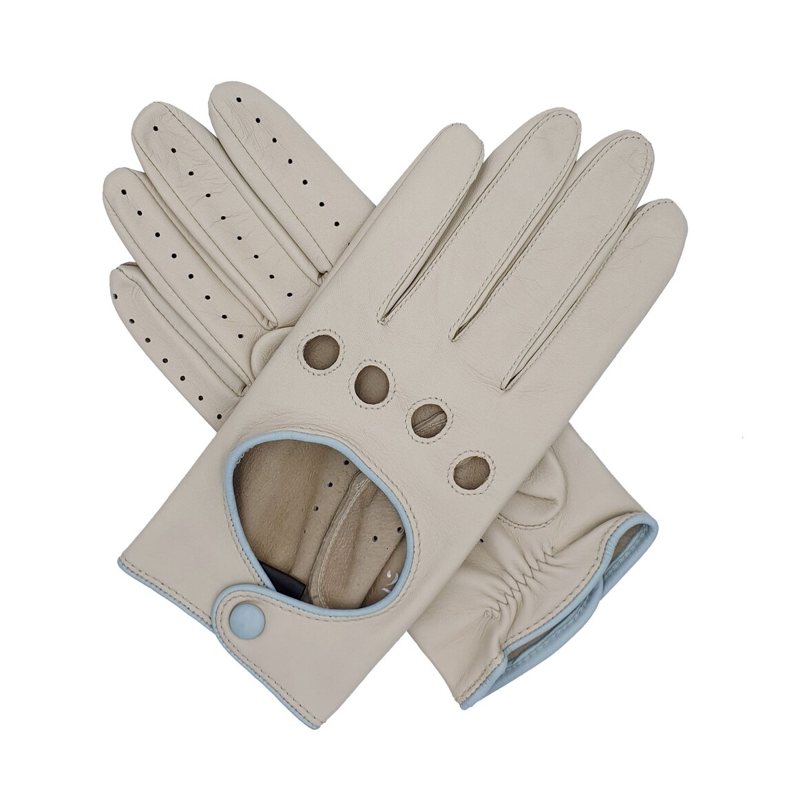 Jules. Women's Contrast Leather Driving Gloves