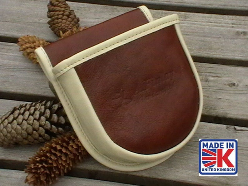 Leather Shooting Cartridge Bag Pouch Clay Pigeon Skeet Shell Shooters down the line hunting