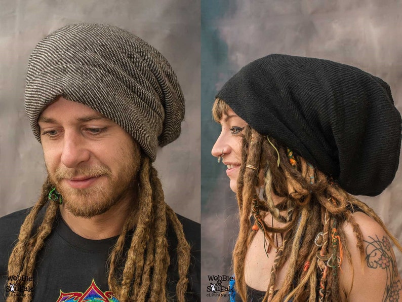 Extra Large Baggy Kashmir Wool WOOLEN Beanie Hat Three Sizes Hippy Warm Handmade Fairtrade Ethically Sourced Psytrance festival Clothing