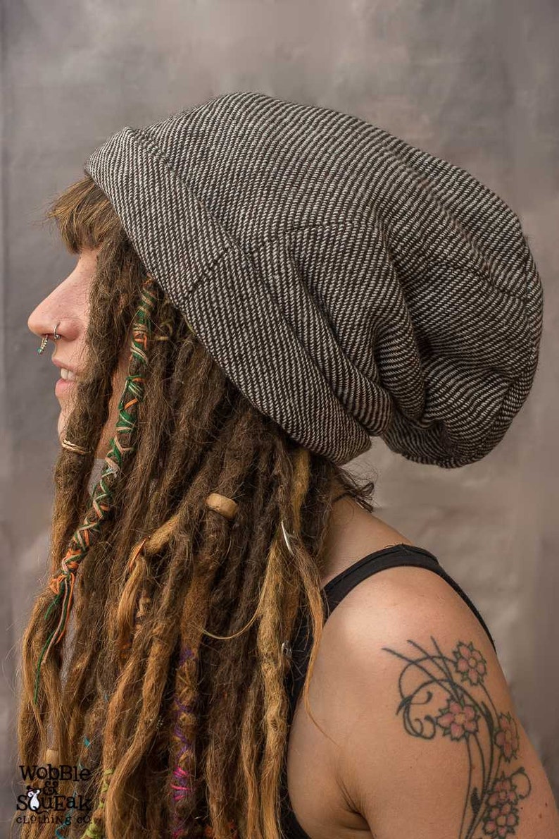 Extra Large Baggy Kashmir Wool WOOLEN Beanie Hat Three Sizes Hippy Warm Handmade Fairtrade Ethically Sourced Psytrance festival Clothing