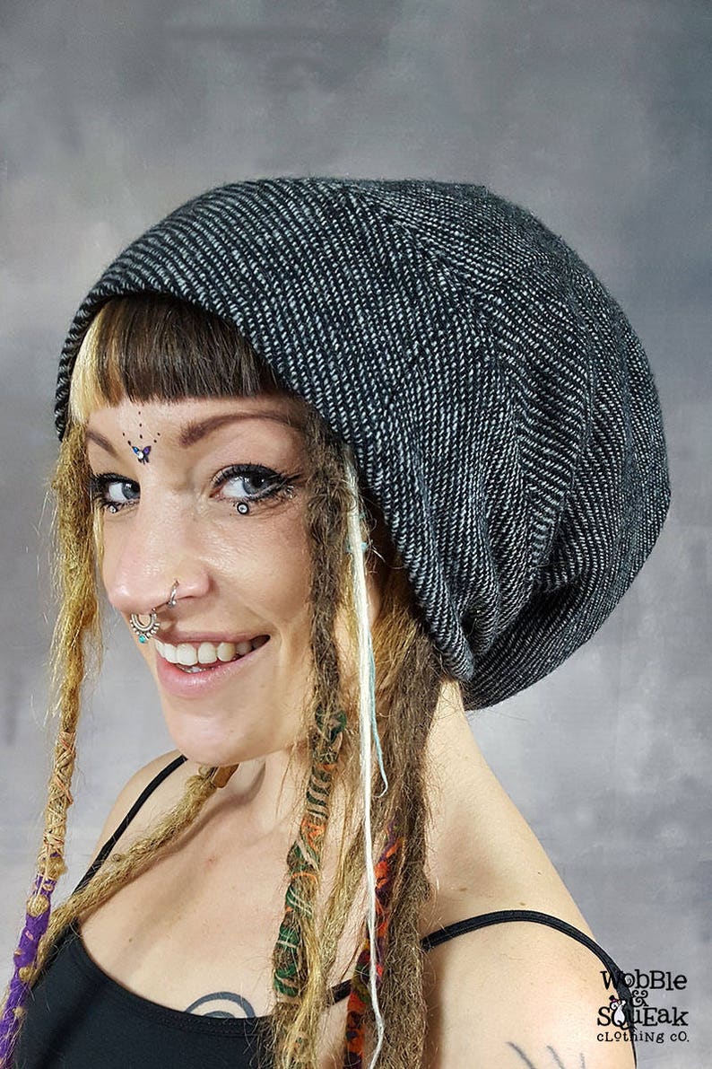 Extra Large Baggy Kashmir Wool WOOLEN Beanie Hat Three Sizes Hippy Warm Handmade Fairtrade Ethically Sourced Psytrance festival Clothing