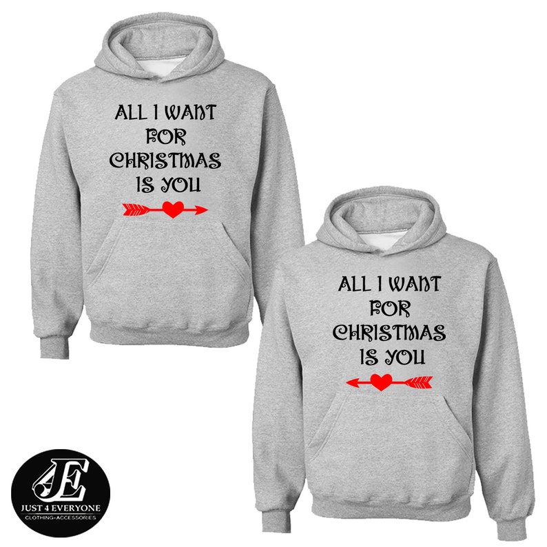 All I Want For Christmas Is You, Christmas Hoodies, Christmas Outfit, Matching Couple Christmas, Matching Christmas, Couple Christmas