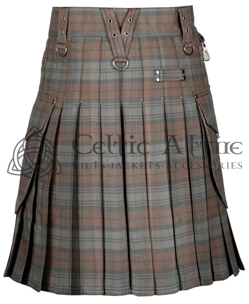 Made to Order - Scottish Tartan Utility Cargo Pockets Kilts for Men - 13 Oz Fabric - 60 Tartan Choices