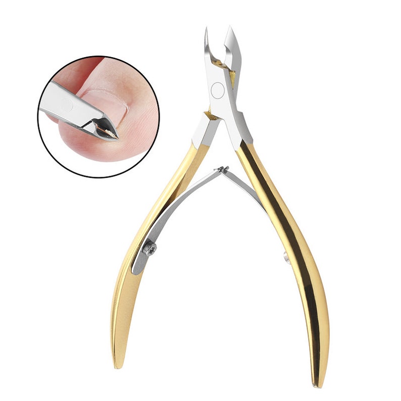 Silve/gold Stainless Steel Foot Cuticle Scissors Pliers,Dead Skin Nail Clipper Pedicure Manicure,Plier cutters tool (7003-48)