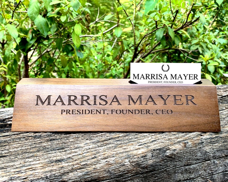 Desk Name Plate, Custom Name Sign, Personalized Wood Desk Name, Customized Walnut Desk Name, Executive Personalized Desk Name Plate Wooden