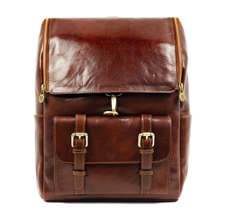 Men's Leather Backpack: Genuine Rucksack, 15-inch Laptop, ideal Carry-On and Travel bag—a personalized and thoughtful boyfriend gift