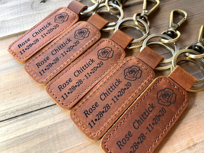 Custom Handwriting Keychain Genuine Leather Keychain Embossed Keychain gift personalized Keychain Home gift New house gift Keychain