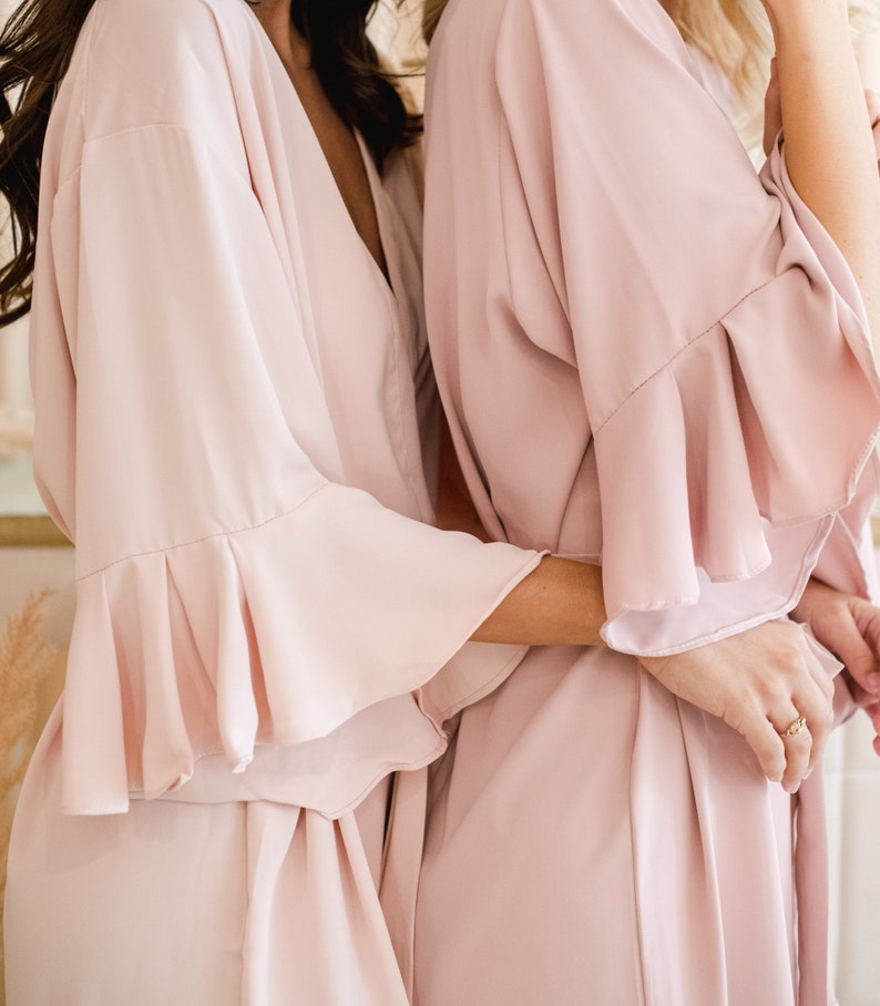 Ruffle Bridesmaids Robes | Personalized Bridesmaid Gift | Bridesmaid Proposal | Wedding Party Gift | Custom Robes | Bridal Robes