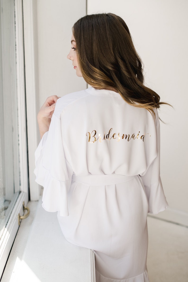 Ruffle Bridesmaids Robes | Personalized Bridesmaid Gift | Bridesmaid Proposal | Wedding Party Gift | Custom Robes | Bridal Robes