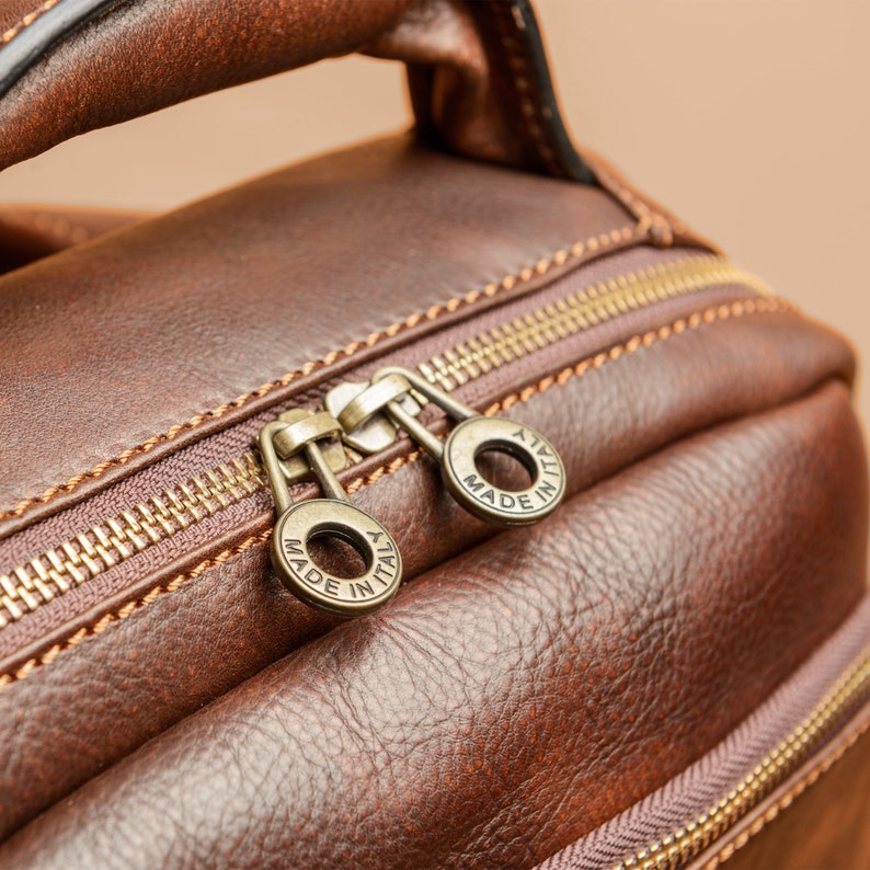 Brown Leather Travel Bag, Laptop Holder, Carry On Bag, Leather Backpack For Men, Brown Leather Bag Pack, Bookbag Briefcase