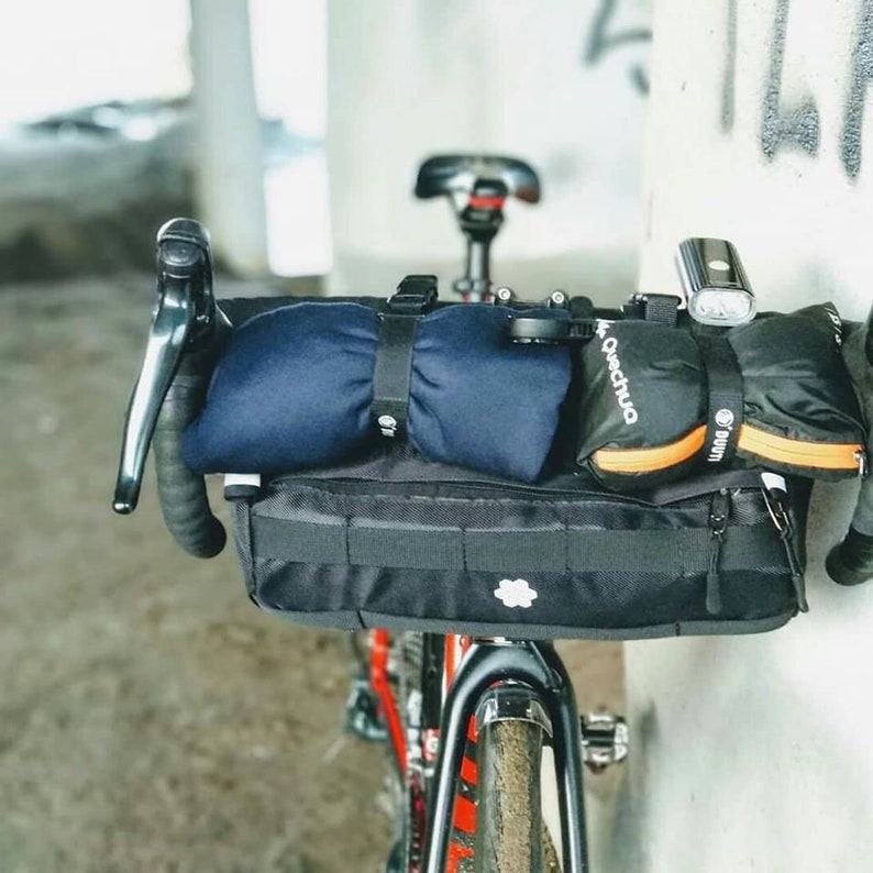 Handlebar Bike Bag, Bicycle sport bag gifts, Bike bag for food Bike packing, Bar bag, gravel bag, Cycle bag, Barrel bag custom style.