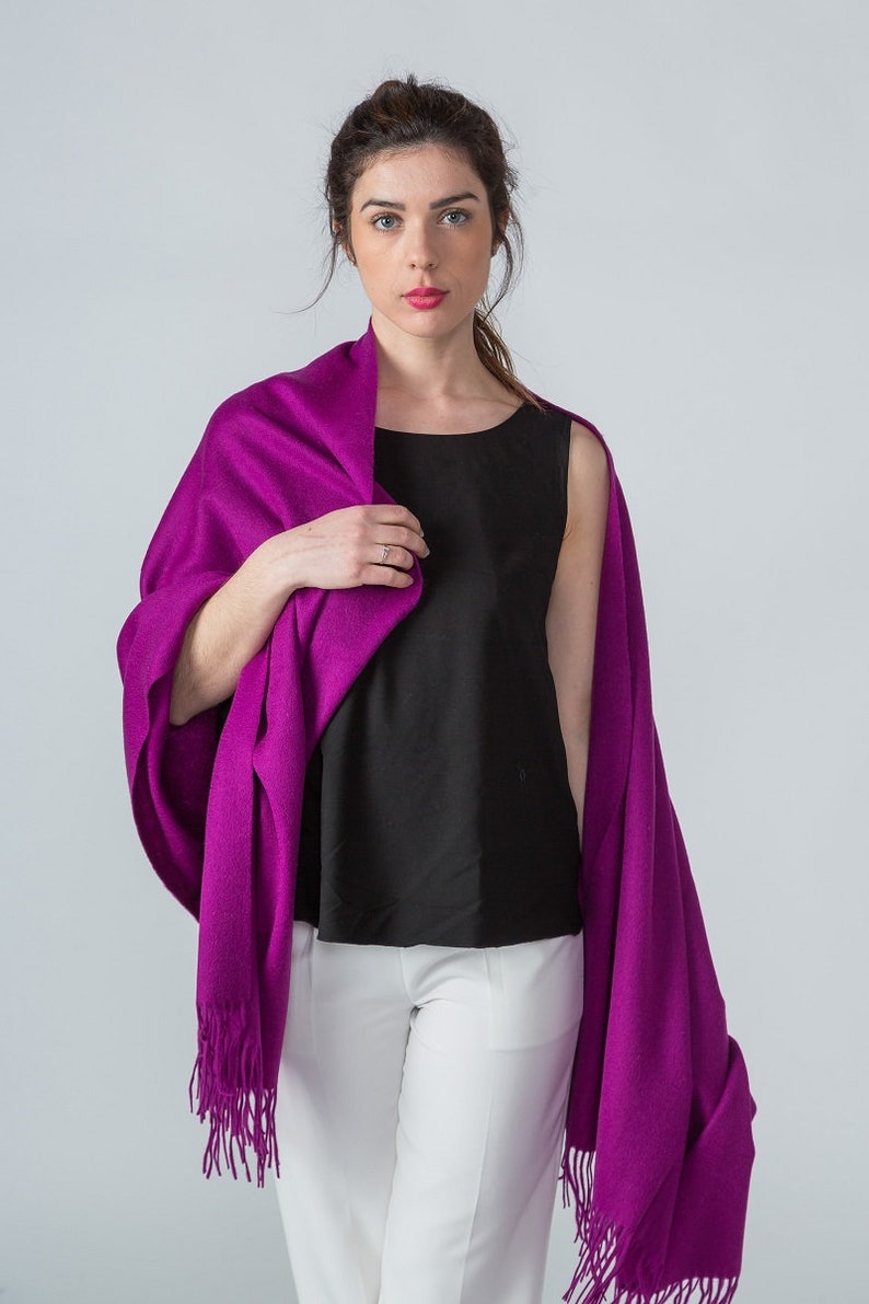 Australian Merino Lambswool Wrap Shawl | Women Warm Blanket | Winter Oversize Scarf - Multi-Colour