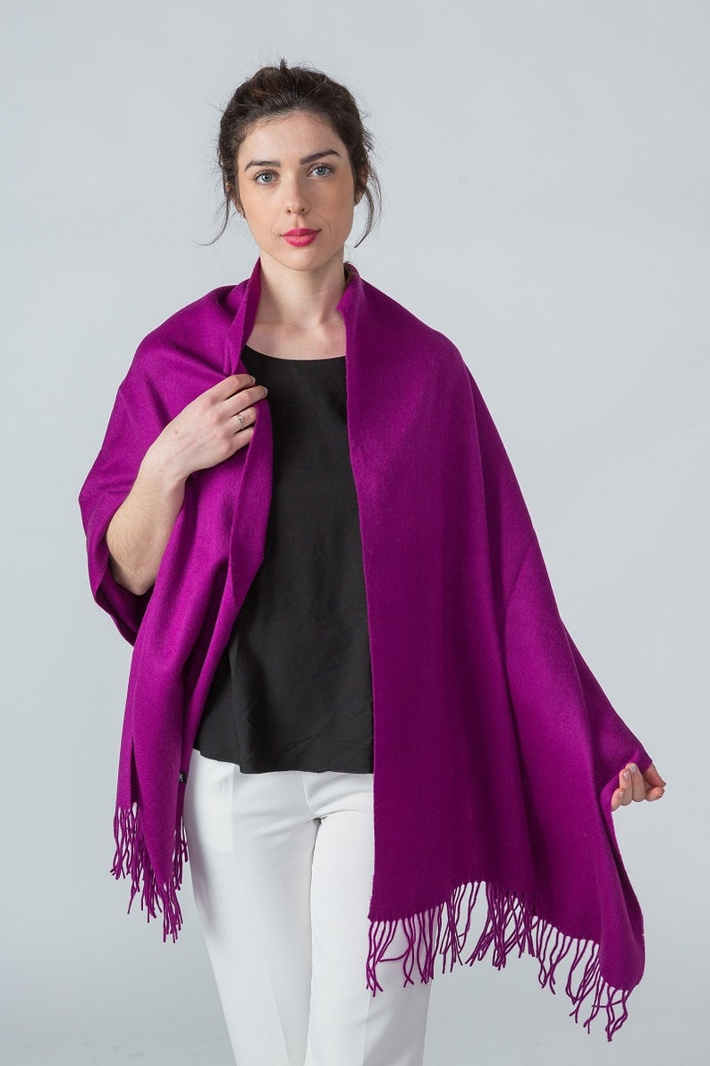 Australian Merino Lambswool Wrap Shawl | Women Warm Blanket | Winter Oversize Scarf - Multi-Colour