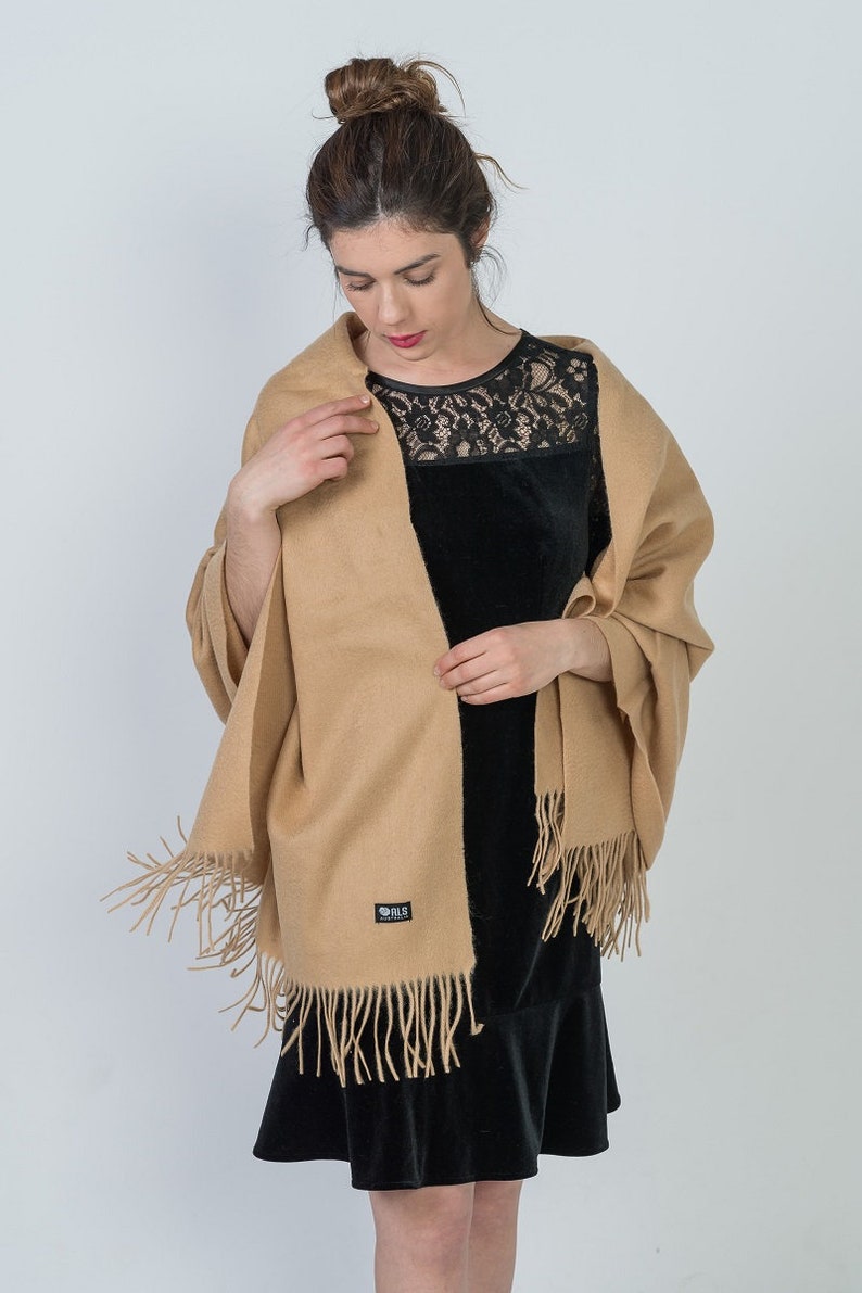 Australian Merino Lambswool Wrap Shawl | Women Warm Blanket | Winter Oversize Scarf - Multi-Colour