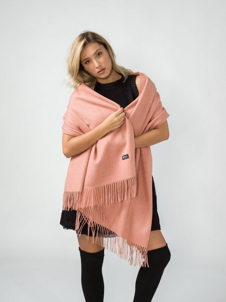 Australian Merino Lambswool Wrap Shawl | Women Warm Blanket | Winter Oversize Scarf - Multi-Colour