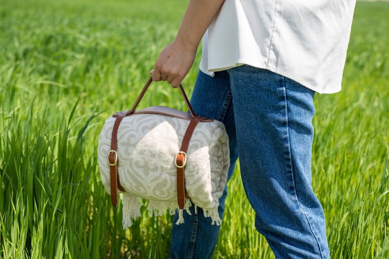 Leather Blanket Strap, Picnic Blanket Waterproof, Picnic Blanket Carrier Strap