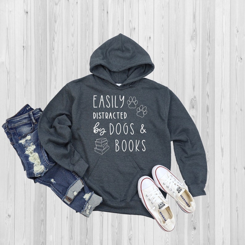 Dogs And Books Hoodie, Read Hoodie, Book Hoodie, Reading Hoodie, Book Lover Hoodie, Librarian Gift, Book Gift