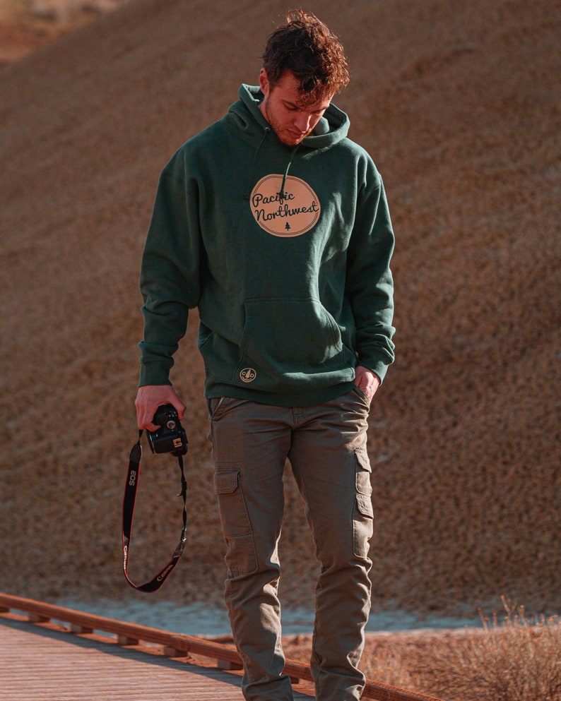 Pacific Northwest Retro Script Hoodie Sweatshirt - Available in 1 Color - Give off those vintage vibes