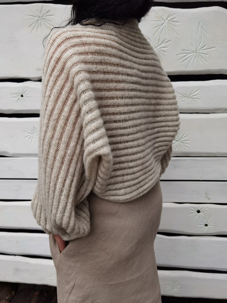 Knitted wool bolero | Shrug | Handmade | Chunky knit