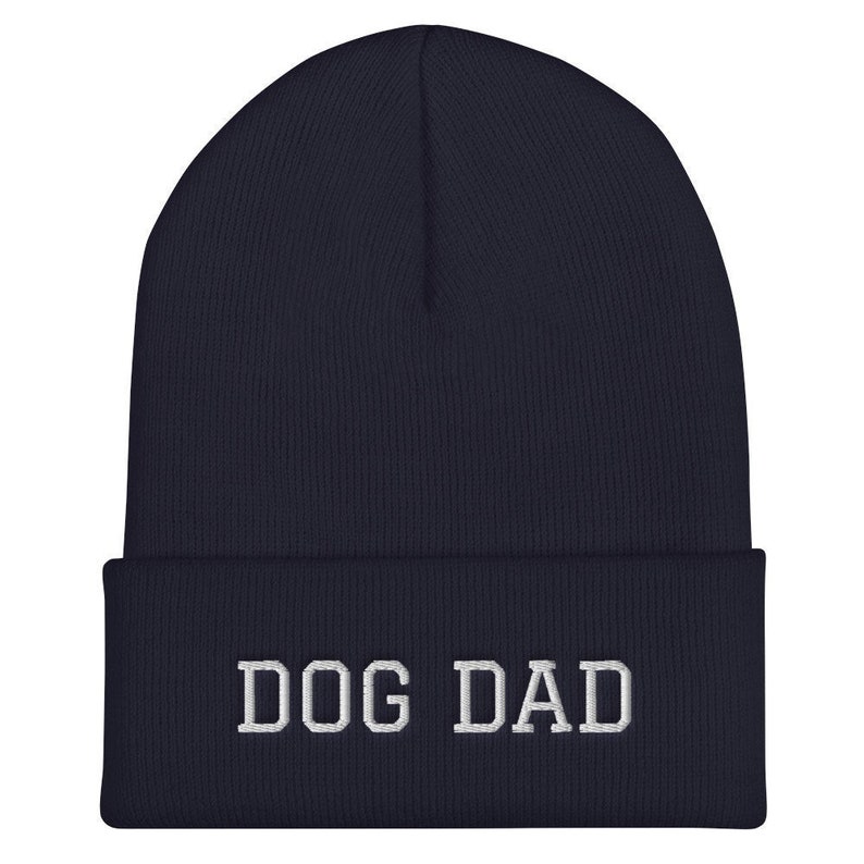 embroidered DOG DAD beanie, dog dad cap, dog gifts for men, dog dad hat, Christmas gifts for dog owners, dog dads, matching dog stuff