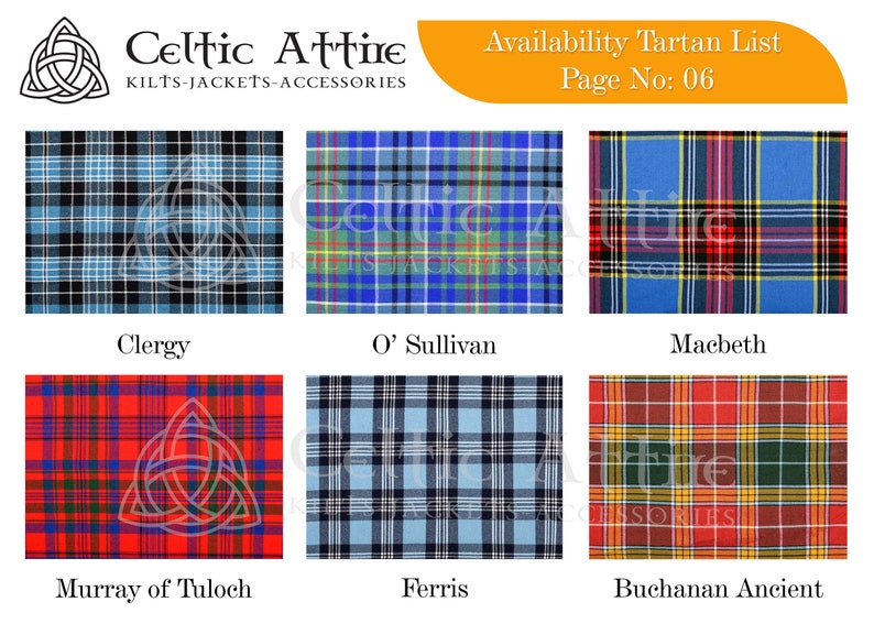 Scottish Kilt - Tartan Utility Kilt - Made to Order - Handmade - Scottish Clan Tartan Utili Kilt - 16 Oz Acrylic Fabric - 150 Tartan Choices