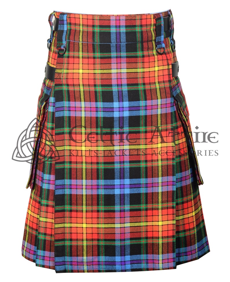 Scottish Kilt - Tartan Utility Kilt - Made to Order - Handmade - Scottish Clan Tartan Utili Kilt - 16 Oz Acrylic Fabric - 150 Tartan Choices