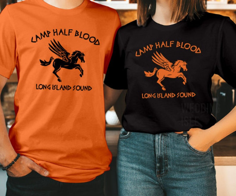 TSHIRT (1733) CAMP HALF Blood Long Island Sound T-Shirt for Halloween Birthday World Book Day gift for Men Women Kids Family Holiday T Shirt