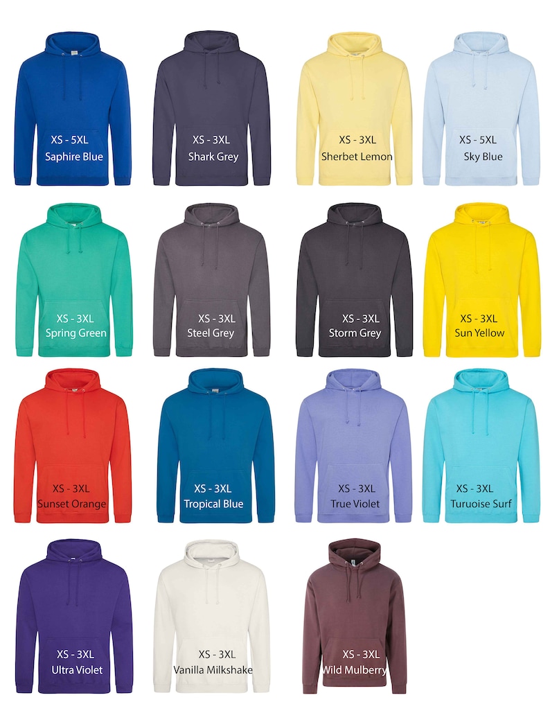 Your TEXT / LOGO Embroidered - Personalised Hoodie - 79 colours