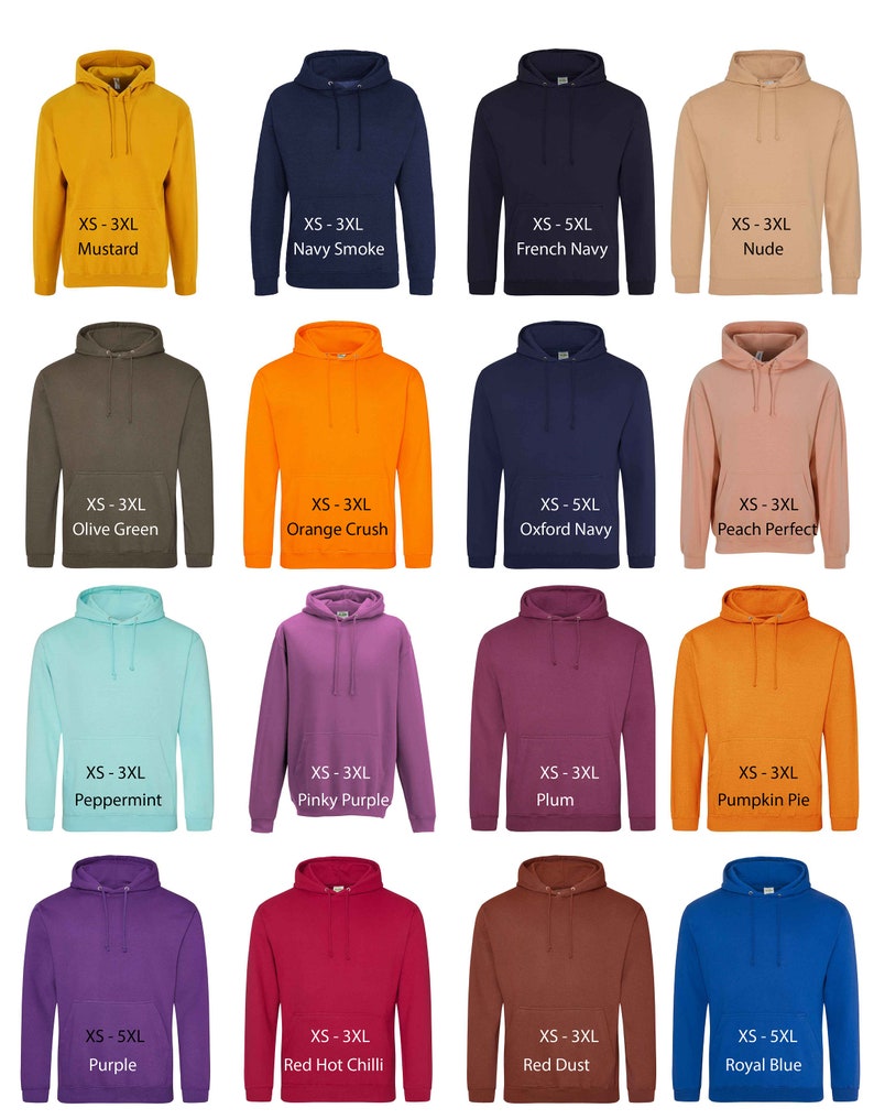 Your TEXT / LOGO Embroidered - Personalised Hoodie - 79 colours