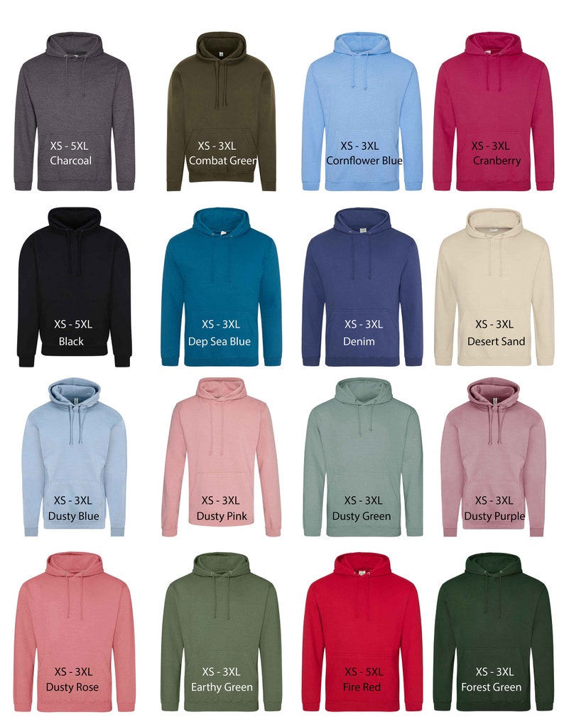 Your TEXT / LOGO Embroidered - Personalised Hoodie - 79 colours