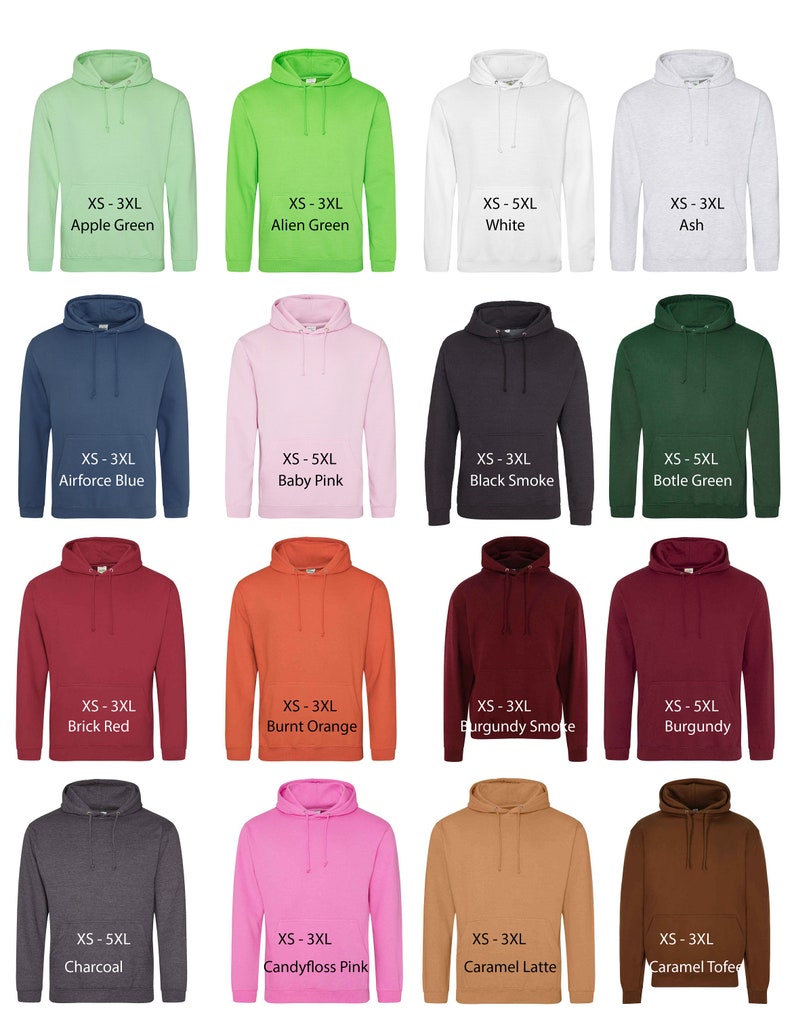 Your TEXT / LOGO Embroidered - Personalised Hoodie - 79 colours