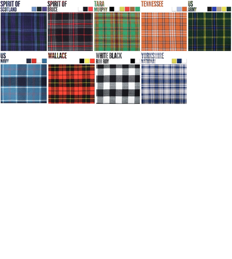 Made to Order - Scottish Tartan Utility Cargo Pockets Kilts for Men - 13 Oz Fabric - 60 Tartan Choices