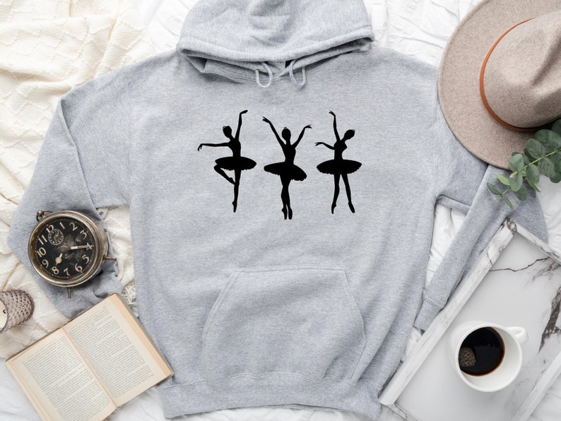 Girls Ballet Hoodie, Gift For Dancer, Ballerina Hoodie, Ballet Sweatshirt, Dance Hoodie, Ballet Gift, Dance Teacher Hoodie