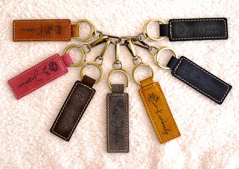 Personalized BULK Gifts for Nurse Team, Real Leather Keychain, Church Members Gifts, Teacher Squad Gifts, Keyring for Woman, Christmas Gift