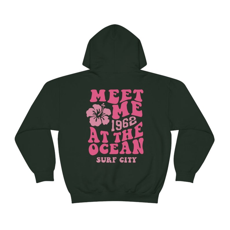 Trendy Hoodie Ocean Beach Sweatshirt, Meet Me At The Ocean Hoodie, Coconut Girl Hoodie, Trendy Sweatshirt Oversized Womens Hoodie Gift