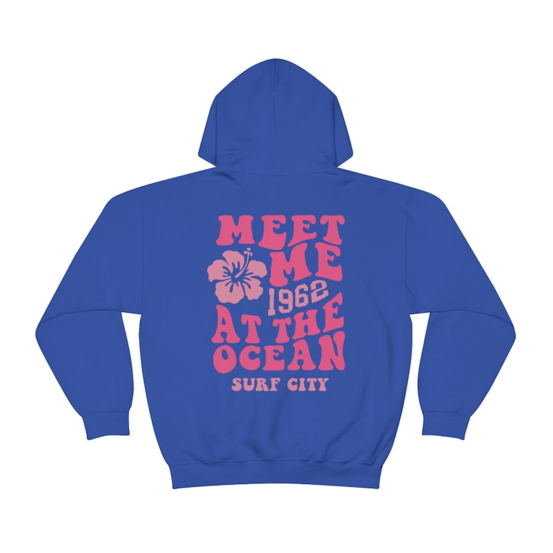 Trendy Hoodie Ocean Beach Sweatshirt, Meet Me At The Ocean Hoodie, Coconut Girl Hoodie, Trendy Sweatshirt Oversized Womens Hoodie Gift