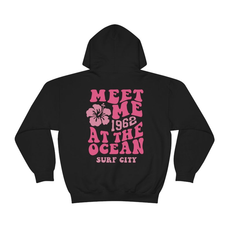 Trendy Hoodie Ocean Beach Sweatshirt, Meet Me At The Ocean Hoodie, Coconut Girl Hoodie, Trendy Sweatshirt Oversized Womens Hoodie Gift