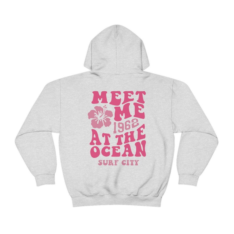 Trendy Hoodie Ocean Beach Sweatshirt, Meet Me At The Ocean Hoodie, Coconut Girl Hoodie, Trendy Sweatshirt Oversized Womens Hoodie Gift