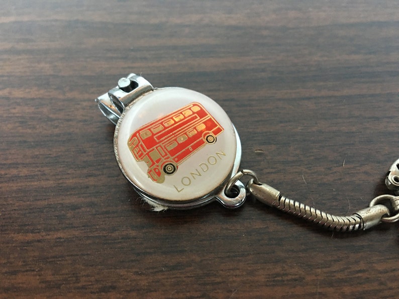 Vintage London Double-Decker Bus Nail Clipper Key Chain