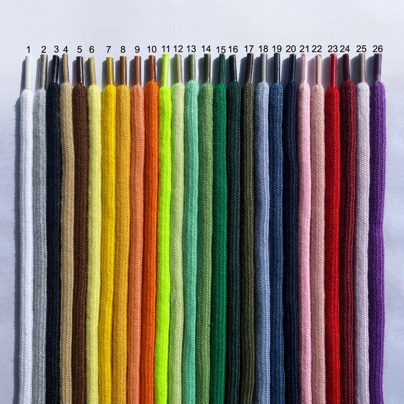 5mm Round Cotton Hoodie String, Core Basic Strings - 26 Colors