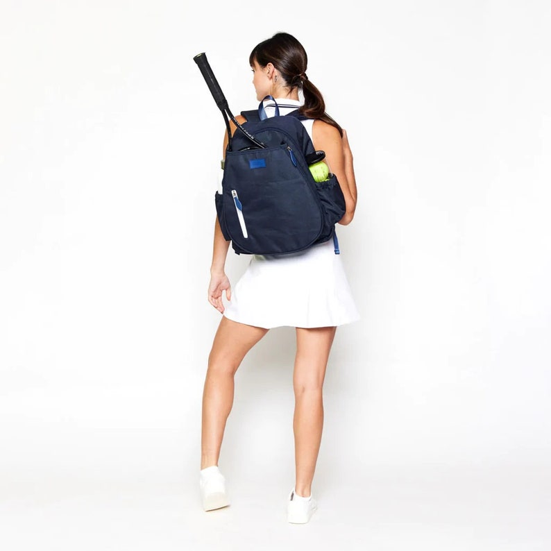 GAME TIME TENNIS Backpack - by Ame & Lulu - Monogrammed Tennis Racquet Bag for Him or Her